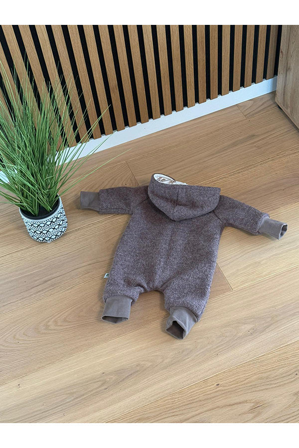 Walkoverall braun/floral 56-68