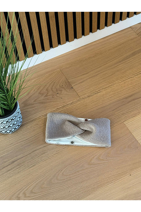 Stirnband aus Wollwalk Sonne