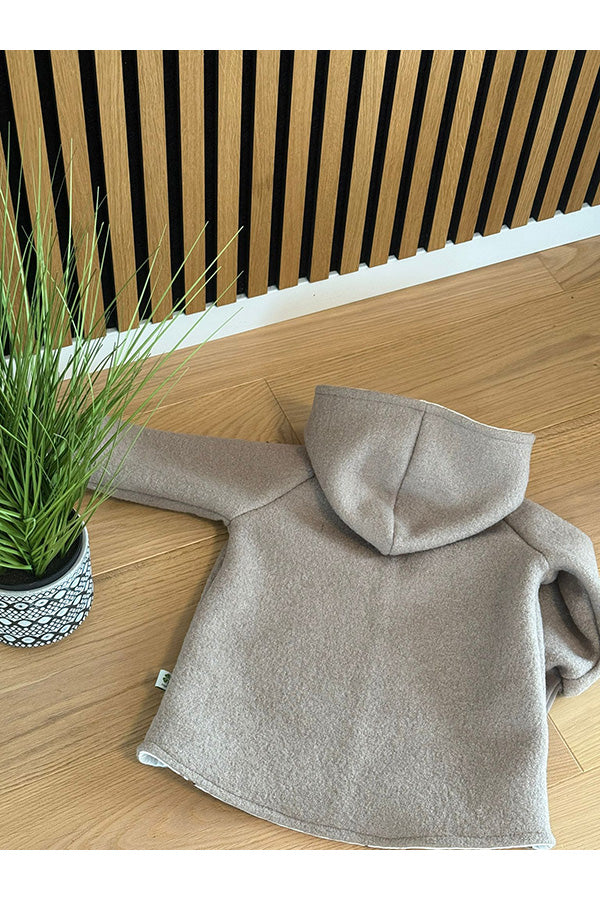 Walkjacke beige/floral 92-104