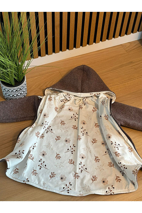Walkjacke braun/floral 92-104