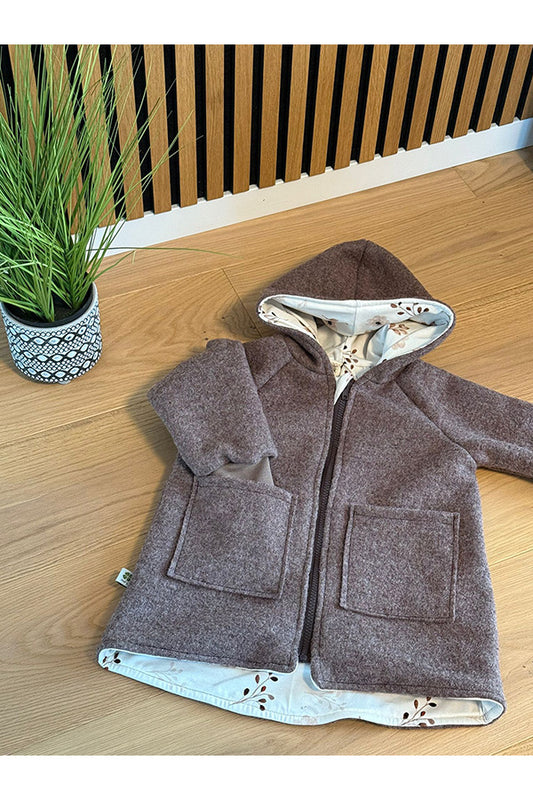 Walkjacke braun/floral 110-116