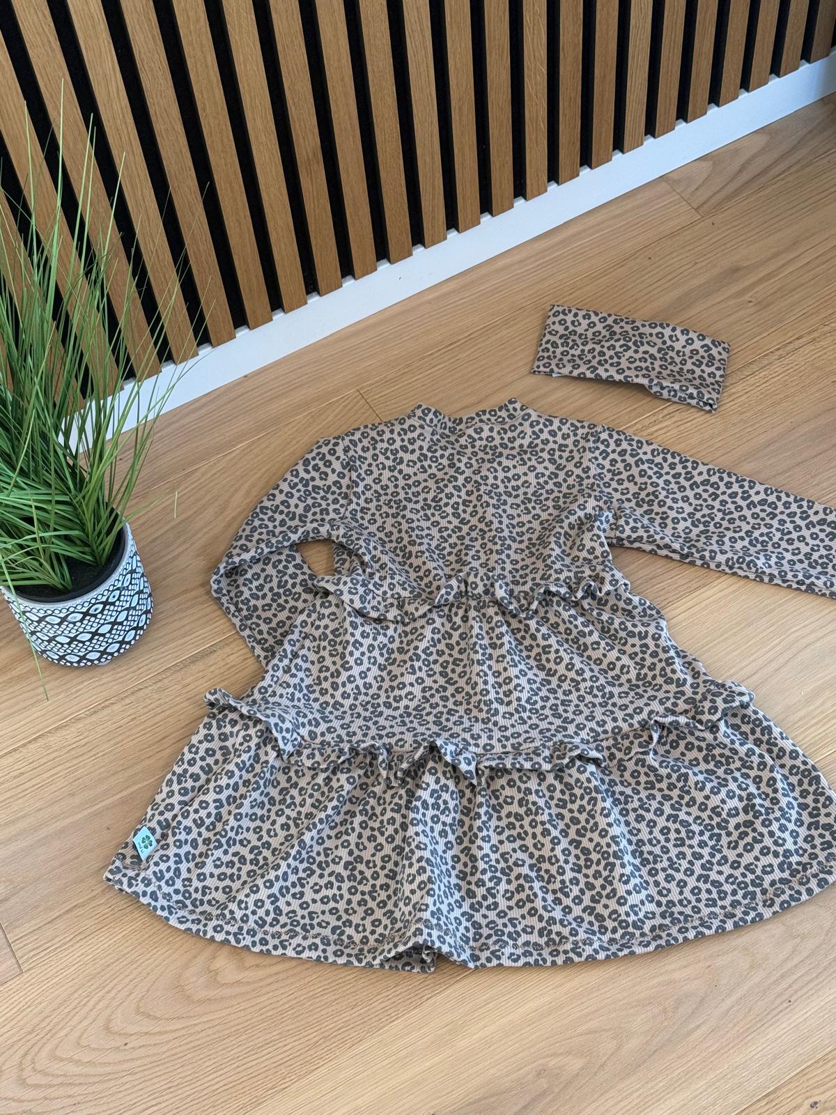Rüschenkleid Leoprint