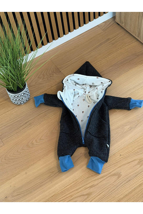 Walkoverall anthrazit/Heißluftballon 56-68