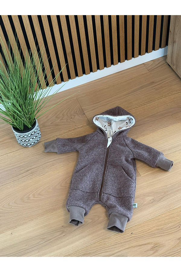 Walkoverall braun/floral 56-68