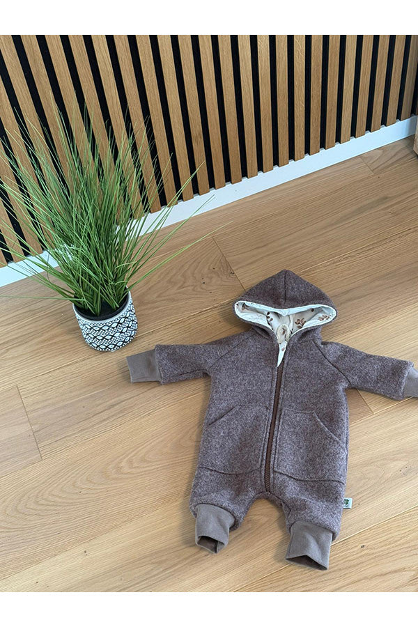 Walkoverall braun/floral 56-68