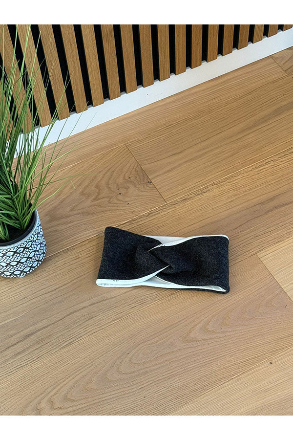 Stirnband aus Wollwalk Sonne