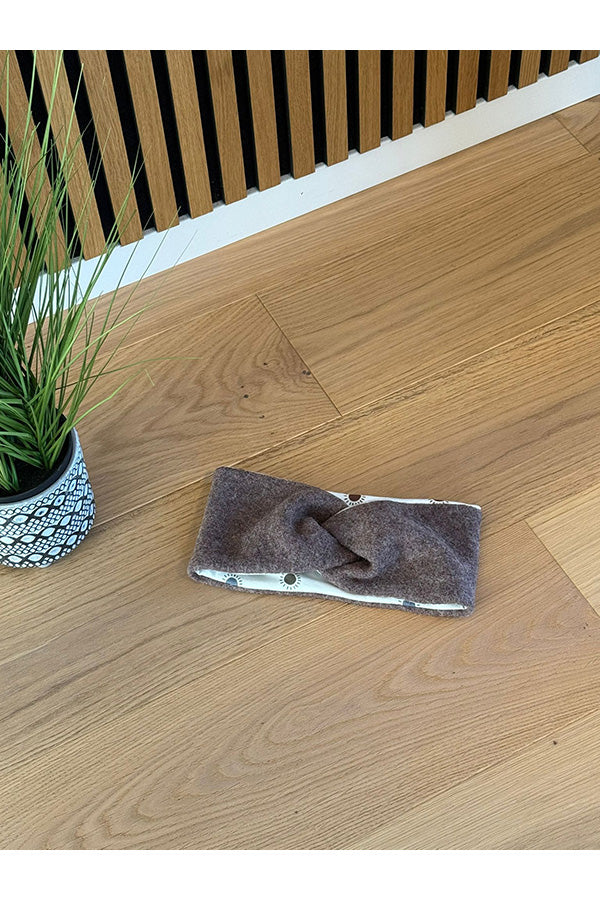 Stirnband aus Wollwalk Sonne